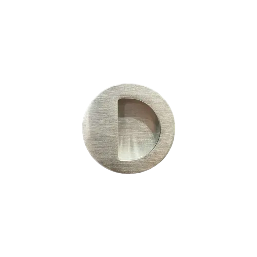 Round offset recessed handle 55x55mm